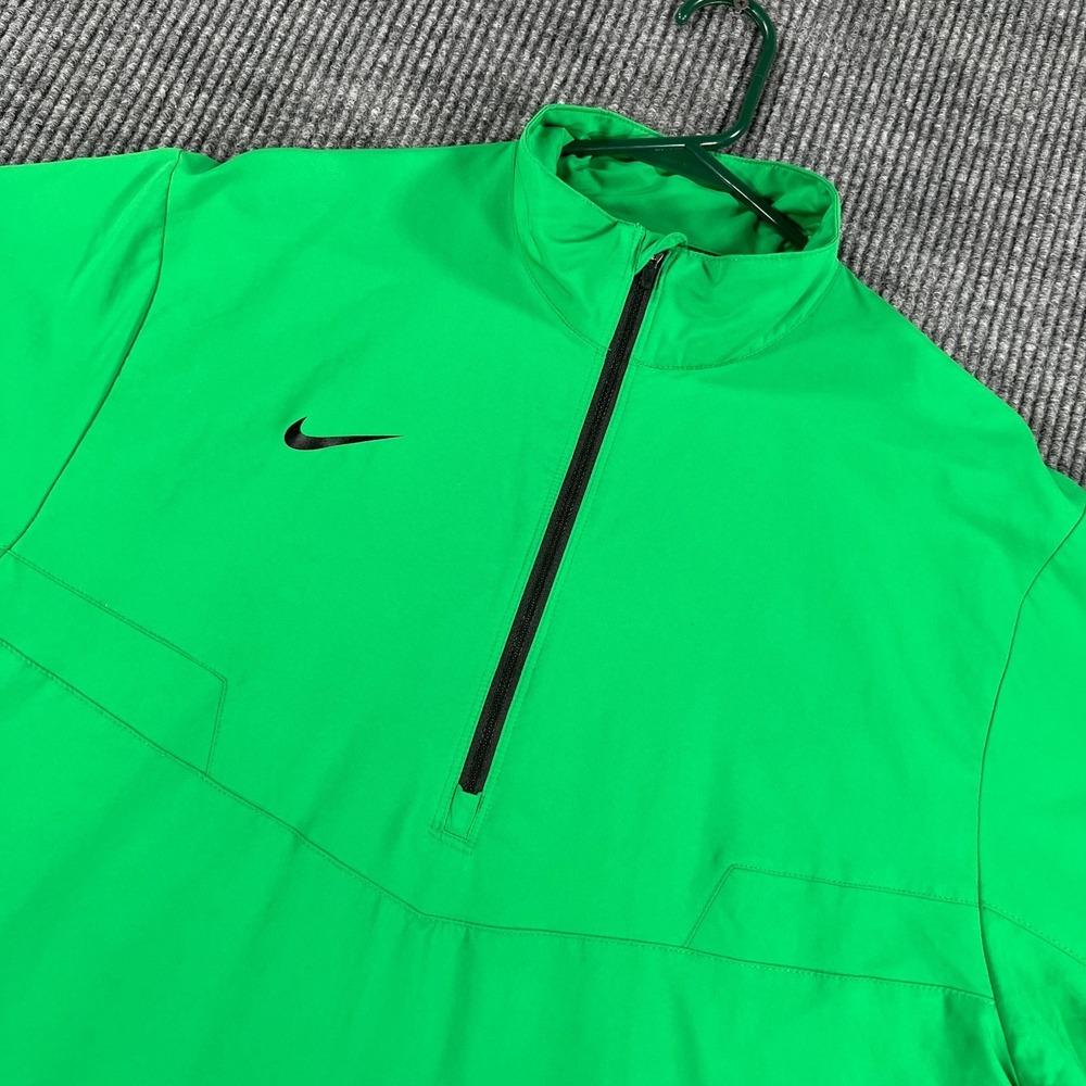 Nike Wind Shirt Mens Medium Green Long Sleeve 1/4 Zip Mock Golf Outdoor Casual